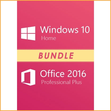 Windows 10 Home + Office 2016 Pro Plus Bundle