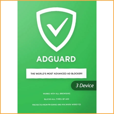 Adguard for Windows/Mac/Android/iOS - 3 Devices